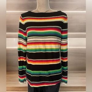 Lauren by Ralph Lauren Rainbow Sweater Size XLarge